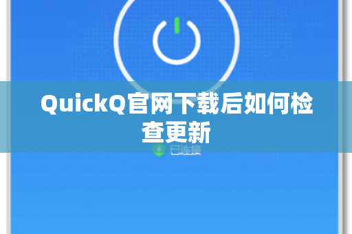 QuickQ官网下载后如何检查更新
