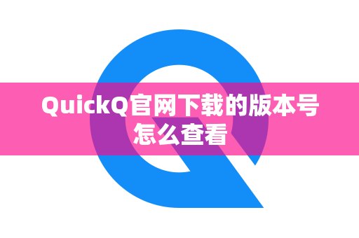 QuickQ官网下载的版本号怎么查看
